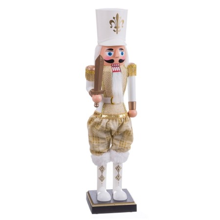 Weihnachtsschmuck Weiß Gold Soldat 14 x 12 x 52 cm | Tienda24 - Global Online Shop Tienda24.eu