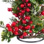 Candle Holder Red Green Metal Plastic Christmas 15 x 15 x 25 cm | Tienda24 - Global Online Shop Tienda24.eu