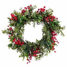 Advent wreathe Red Green Plastic 41 x 41 x 10 cm by BigBuy Home, Christmas - Ref: S8807101, Price: 25,43 €, Discount: %