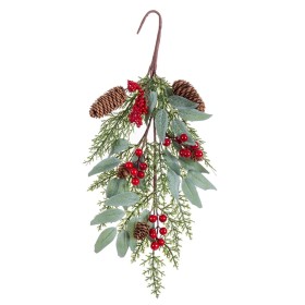 Adorno Navideño Rojo Verde Piñas 20 x 10 x 45 cm de BigBuy Home, Navidad - Ref: S8807111, Precio: 7,49 €, Descuento: %