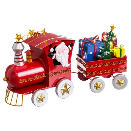 Christmas bauble Multicolour Train Father Christmas 39 x 11 x 23 cm by BigBuy Home, Christmas - Ref: S8807150, Price: 35,95 €...