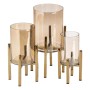 Candleholder Golden Crystal Steel 15 x 15 x 29 cm | Tienda24 - Global Online Shop Tienda24.eu