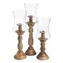 Candleholder Natural Wood Crystal 20 x 20 x 76 cm | Tienda24 - Global Online Shop Tienda24.eu