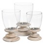 Bougeoir Blanc Bois Verre 28 x 28 x 43 cm | Tienda24 - Global Online Shop Tienda24.eu