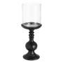 Bougeoir Noir Bois Verre 23 x 23 x 58 cm | Tienda24 - Global Online Shop Tienda24.eu