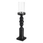 Candleholder Black Wood Crystal 12 x 12 x 62 cm | Tienda24 - Global Online Shop Tienda24.eu