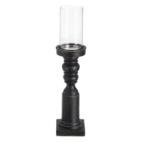 Candleholder Black Wood Crystal 18 x 18 x 47 cm | Tienda24 - Global Online Shop Tienda24.eu