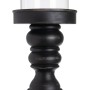 Candleholder Black Wood Crystal 12 x 12 x 47 cm | Tienda24 - Global Online Shop Tienda24.eu