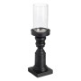 Candleholder Black Wood Crystal 12 x 12 x 47 cm | Tienda24 - Global Online Shop Tienda24.eu