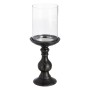 Bougeoir Noir Bois Verre 18 x 18 x 47 cm | Tienda24 - Global Online Shop Tienda24.eu