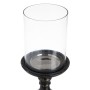 Bougeoir Noir Bois Verre 18 x 18 x 47 cm | Tienda24 - Global Online Shop Tienda24.eu