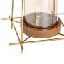 Candleholder Brown Golden Wood Crystal Steel 24 x 24 x 26 cm | Tienda24 - Global Online Shop Tienda24.eu