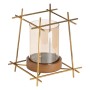 Candleholder Brown Golden Wood Crystal Steel 20 x 20 x 23 cm | Tienda24 - Global Online Shop Tienda24.eu