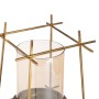 Candleholder Brown Golden Wood Crystal Steel 20 x 20 x 23 cm | Tienda24 - Global Online Shop Tienda24.eu