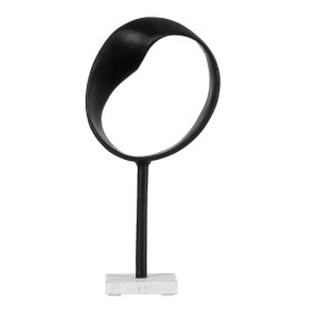 Figurine Décorative Blanc Noir Aluminium Marbre 20 x 10 x 38 cm de BigBuy Home, Objets de décoration - Réf : S8807245, Prix :...