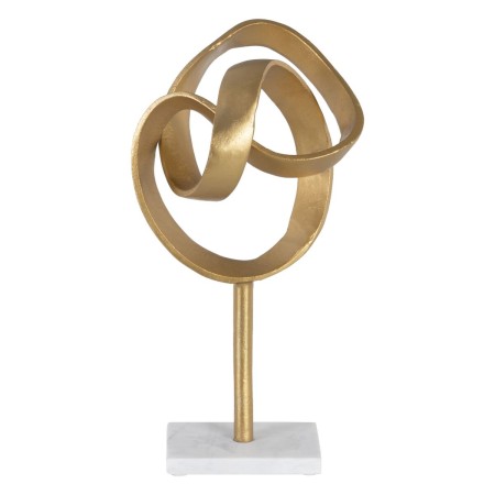 Figura Decorativa Branco Dourado Alumínio Mármore 23 x 20 x 43 cm de BigBuy Home, Adornos - Ref: S8807246, Preço: 42,83 €, De...