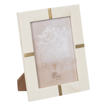 Photo frame Cream Golden Resin Copper 15 x 20 cm 20 x 1,5 x 25 cm by BigBuy Home, Table and wall frames - Ref: S8807249, Pric...