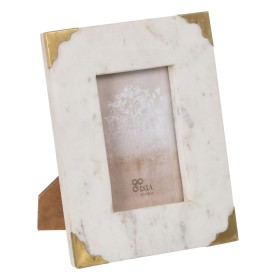 Photo frame White Golden Copper Marble 10 x 15 cm 19 x 1,5 x 24 cm by BigBuy Home, Table and wall frames - Ref: S8807255, Pri...