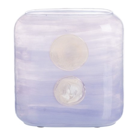 Vase Blue White Resin Crystal 22 x 10 x 24 cm | Tienda24 - Global Online Shop Tienda24.eu