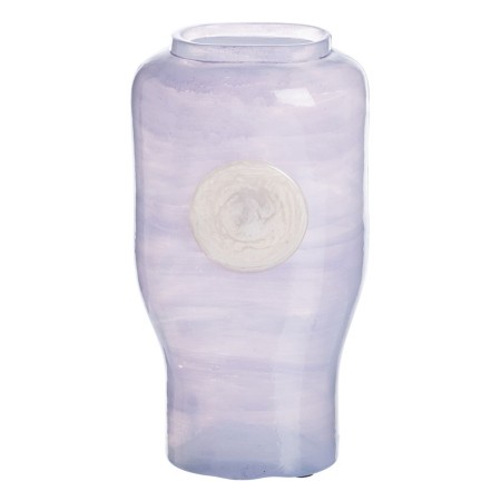 Vase Bleu Blanc Résine Verre 12 x 9 x 25 cm de BigBuy Home, Vases - Réf : S8807263, Prix : 24,95 €, Remise : %