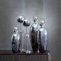 Botella Plateado Aluminio Cristal 18 x 18 x 53 cm Decorativa de BigBuy Home, Adornos - Ref: S8807268, Precio: 54,43 €, Descue...