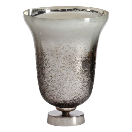 Vaso Prateado Alumínio Cristal 25 x 25 x 33 cm de BigBuy Home, Jarrões - Ref: S8807271, Preço: 56,85 €, Desconto: %