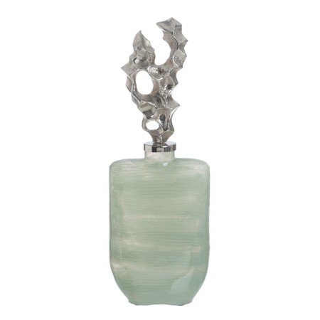 Bottiglia Verde Argentato Alluminio Cristallo 16 x 10 x 46 cm Decorativa di BigBuy Home, Soprammobili - Rif: S8807276, Prezzo...