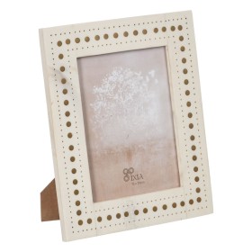 Cadre photo Crème Doré Résine Cuivre 15 x 20 cm 22 x 1,5 x 27 cm de BigBuy Home, Cadres muraux et de table - Réf : S8807292, ...