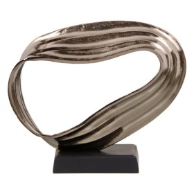 Figurine Décorative Noir Argenté Aluminium 36,8 x 15 x 32 cm de BigBuy Home, Objets de décoration - Réf : S8807296, Prix : 58...