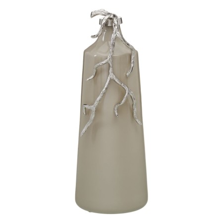 Botella Beige Plateado Aluminio Cristal 20 x 11 x 53 cm Decorativa de BigBuy Home, Adornos - Ref: S8807297, Precio: 84,59 €, ...