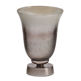 Vase Silver Aluminium Crystal 17 x 17 x 22 cm by BigBuy Home, Vases - Ref: S8807298, Price: 35,21 €, Discount: %