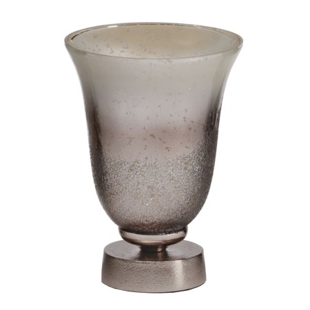 Vaso Argentato Alluminio Cristallo 17 x 17 x 22 cm di BigBuy Home, Vasi - Rif: S8807298, Prezzo: 35,21 €, Sconto: %