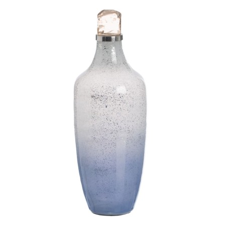 Bottle Blue Silver Resin Crystal 16 x 16 x 44 cm Decorative by BigBuy Home, Ornaments - Ref: S8807304, Price: 39,52 €, Discou...