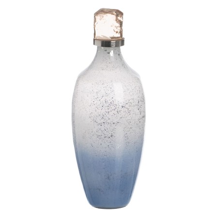 Garrafa Azul Prateado Resina Cristal 12 x 12 x 33 cm Decorativa de BigBuy Home, Adornos - Ref: S8807305, Preço: 31,41 €, Desc...