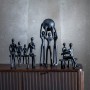 Figura Decorativa Negro Aluminio 15 x 17 x 20 cm de BigBuy Home, Adornos - Ref: S8807309, Precio: 31,50 €, Descuento: %