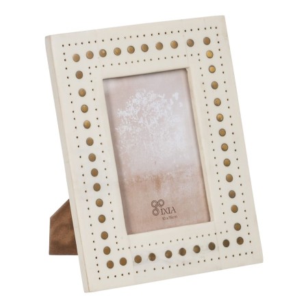 Fotorahmen Creme Gold Harz Kupfer 10 x 15 cm 17 x 1,5 x 22 cm von BigBuy Home, Wand- und Tischrahmen - Ref: S8807310, Preis: ...