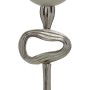 Candleholder Grey Silver Aluminium Crystal 11 x 11 x 48 cm | Tienda24 - Global Online Shop Tienda24.eu