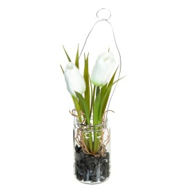 Decorative Plant Polyester Polyethylene Iron 7 x 7 x 24 cm by BigBuy Home, Artificial Plants - Ref: S8807381, Price: 4,33 €, ...