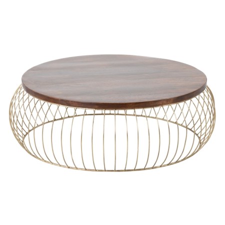 Centre Table Golden Natural 103 x 103 x 33 cm by BigBuy Home, Tables - Ref: S8807389, Price: 283,50 €, Discount: %