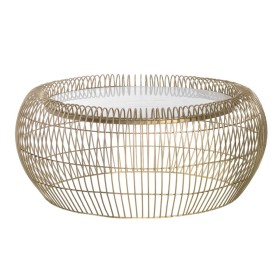 Beistelltisch DKD Home Decor natürlich Metall Creme Rattan (35 x 35 x 49 cm) | Tienda24 - Global Online Shop Tienda24.eu