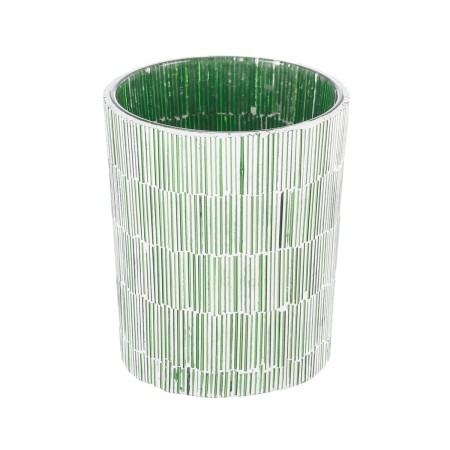 Bougeoir Vert Verre Ciment 10 x 10 x 13 cm | Tienda24 - Global Online Shop Tienda24.eu