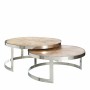 Centre Table Silver Natural 100 x 100 x 45 cm (2 Units) by BigBuy Home, Tables - Ref: S8807426, Price: 594,42 €, Discount: %