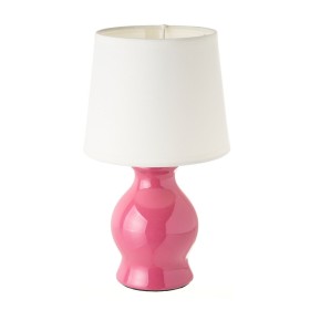 Lampe de bureau Blanc Rose 40 W 220-240 V 15 x 15 x 26 cm de BigBuy Home, Lampes de chevet - Réf : S8807453, Prix : 9,93 €, R...