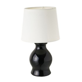 Lampe de bureau Blanc Noir 40 W 220-240 V 15 x 15 x 26 cm de BigBuy Home, Lampes de chevet - Réf : S8807455, Prix : 9,93 €, R...