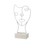 Statua Decorativa Bianco Argentato Ceramica Ferro 18,5 x 8 x 34,3 cm di BigBuy Home, Soprammobili - Rif: S8807477, Prezzo: 6,...