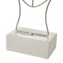 Figura Decorativa Blanco Plateado Cerámica Hierro 18,5 x 8 x 34,3 cm de BigBuy Home, Adornos - Ref: S8807477, Precio: 6,88 €,...