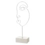 Figurine Décorative Blanc Argenté Céramique Fer 15,7 x 8 x 42,9 cm de BigBuy Home, Objets de décoration - Réf : S8807478, Pri...