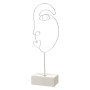 Figurine Décorative Blanc Argenté Céramique Fer 15,7 x 8 x 42,9 cm de BigBuy Home, Objets de décoration - Réf : S8807478, Pri...