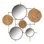 Décoration murale Doré Naturel Fer Miroir Fibre naturelle 75 x 5 x 74 cm de BigBuy Home, Objets de décoration - Réf : S880748...