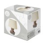 Lâmpada de mesa Branco Castanho Bege 40 W 220-240 V 26 x 19 x 35 cm de BigBuy Home, Candeeiros de mesa e de cabeceira - Ref: ...